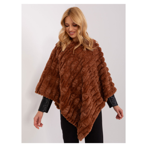 Light brown women's poncho with lining