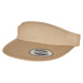Flat khaki cap with round visor