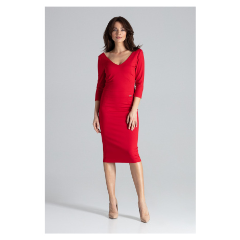 ELEGANTNÉ PUZDROVÉ ŠATY K476 RED Lenitif