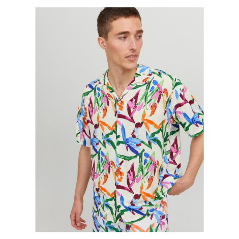 Jack & Jones L Colorful Men's Patterned Short Sleeve Shirt - Men's