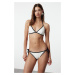 Trendyol Ecru Triangle Piping Regular Bikini Set