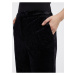Čierne dámske zamatové nohavice ORSAY