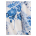 Modro-biela dámska vzorovaná košeľa Desigual Flowers News