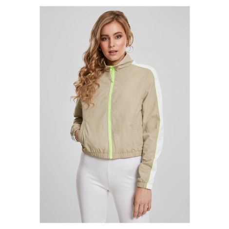 Women's jacket with short pipes made of concrete/electric lime Urban Classics