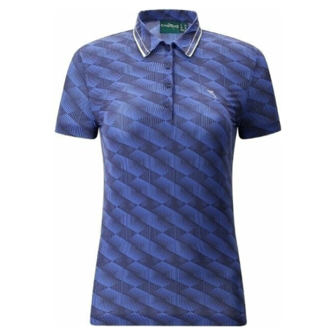 Chervo Womens Anzi Blue Pattern Polo košeľa