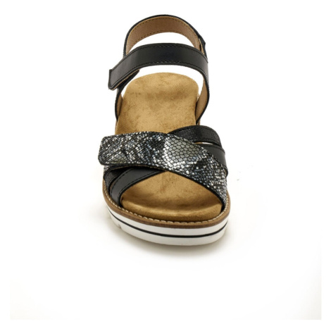 PÉDICONFORT® - Sandále na suchý zips, nízky klinový podpätok Blancheporte