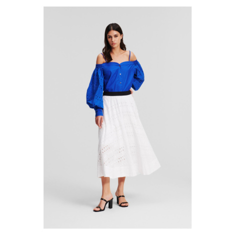 Sukňa Karl Lagerfeld Embroidery Skirt White