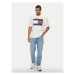 Tommy Jeans Tričko Big Flag DM0DM18547 Biela Oversize