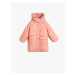 Koton Oversize Puffer Coat Faux Fur Detail Hooded Flap With Pocket