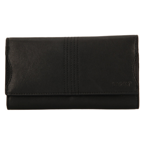 Dámska kožená peňaženka Lagen Sarah - čierna