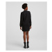Šaty Karl Lagerfeld Sequins Logo Sweat Dress Čierna