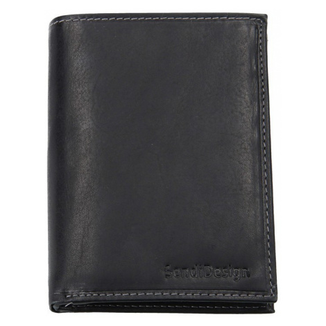 Pánska kožená peňaženka SendiDesign 5602 (P) VT - čierna Sendi Design