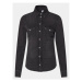 Liu Jo džínsová košeľa UXX046 D4051 Čierna Regular Fit