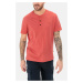 Tričko Camel Active Henley 1/2 Arm Faded Red