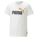 Puma ESS + 2 COL LOGO TEE Chlapčenské tričko, biela, veľkosť