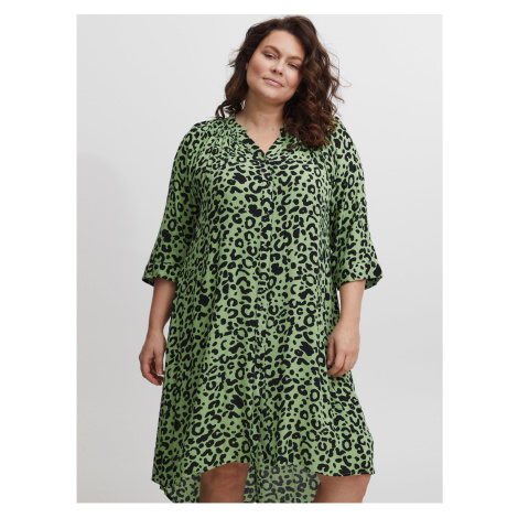 Green Women Patterned Shirt Dress Fransa - Women