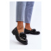 Women's patent leather loafers S.Barski black