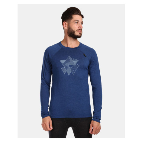 Men's functional T-shirt with long sleeves KILPI MAVORA TOP-M Dark blue