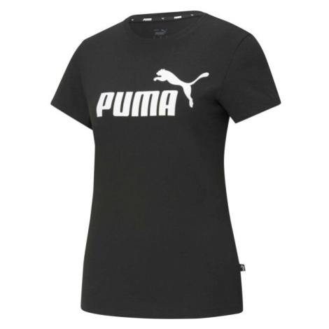 Puma ESS LOGO TEE Dámske tričko, čierna, veľkosť