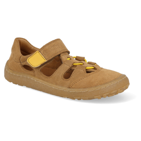 Barefoot dětské sandály Froddo - Elastic Sandal brown hnědé