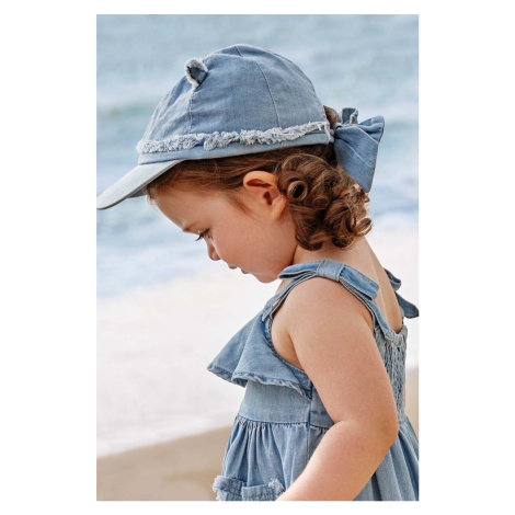 Detská čiapka Mayoral fialová farba biela, z tenkej pleteniny, bavlnená