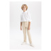 DEFACTO Boy's Straight Leg Gabardine Basic Trousers