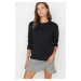 Trendyol Black Recycle Loose Knitted T-Shirt