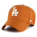Šiltovka s prímesou vlny 47 brand MLB Los Angeles Dodgers oranžová farba, s nášivkou