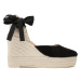 Manebi Espadrilky Wedge Espadrilles K 1.0 WV Čierna