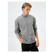 Koton High Collar Sweater Basic Long Sleeve Ribbed