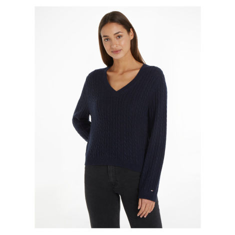 Women's Dark Blue Wool Sweater Tommy Hilfiger - Women