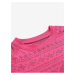 Tmavo ružové dievčenské funkčné tričko ALPINE PRO Amboso