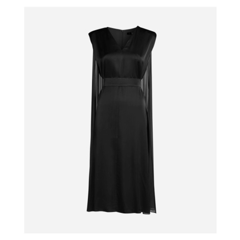 Šaty Karl Lagerfeld Midi Ceremony Cape Dress Black