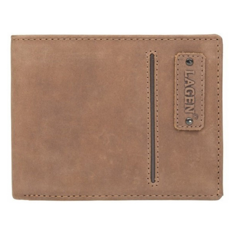 Pánska kožená peňaženka Lagen Hubert - hnedá