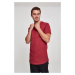 Shaped long t-shirt in burgundy color