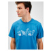 Modré pánske tričko z organickej bavlny GAP × Ron Finley