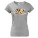 Dámské tričko s úžasnou potlačou psov - skvelý darček na narodeniny