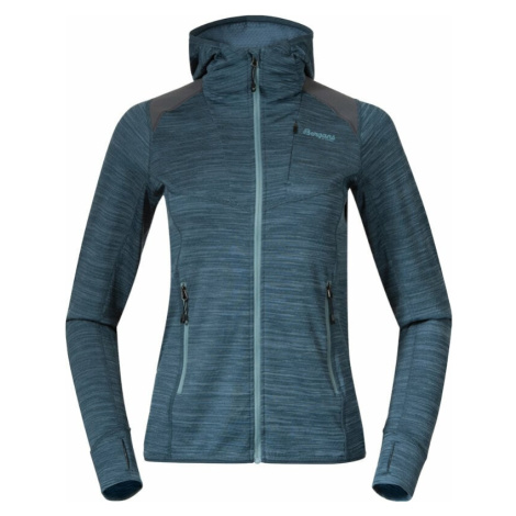 Bergans Rabot Active Mid Hood Women Orion Blue Outdoorová mikina