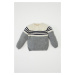 DEFACTO Baby Boy Crew Neck Striped Knitwear Sweater