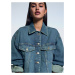 Pull&Bear Prechodná bunda  modrá denim