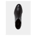Tamaris čierne kožené členkové topánky - 39