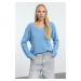 Trendyol Blue Wide Fit Basic Knitwear Sweater