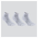Športové ponožky RS 500 stredne vysoké 3 páry biele