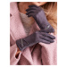 Women's elegant gloves in dark gray color