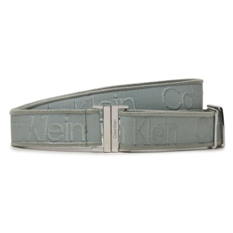 Calvin Klein Dámsky opasok Gracie Logo Jacquard Belt 3.0 K60K611922 Sivá