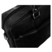 Badura Čierna kožená taška na notebook LAP-5682-B-COM BLACK