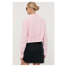 Košeľa Guess dámska, ružová farba, regular, s klasickým golierom