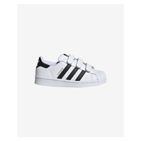 Biele detské kožené tenisky adidas Originals Superstar - unisex