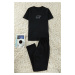 Trendyol Men's Black Regular Fit Embroidered Knitted Pajama Set