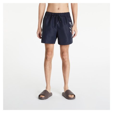 Tommy Hilfiger Mid Length Signature Logo Swim Shorts Black